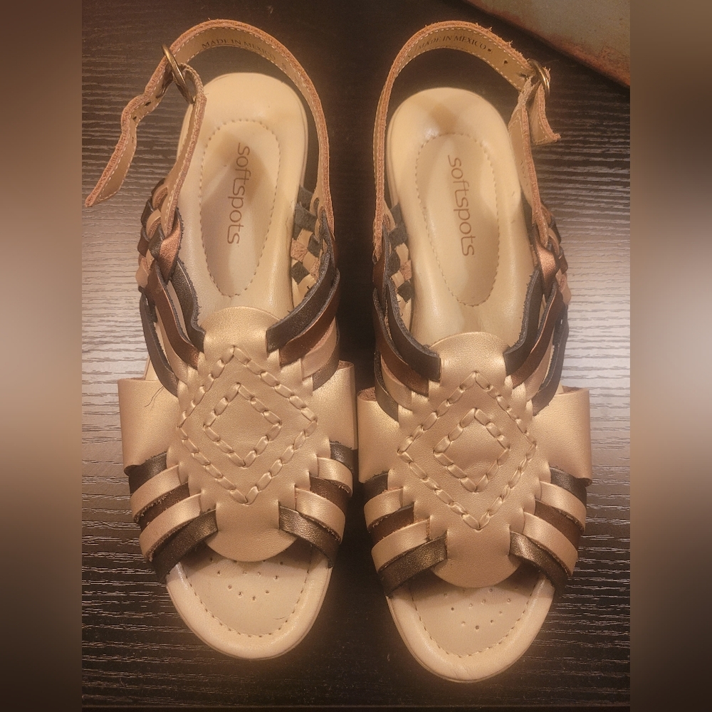 Softspot Tela Leather Sandals‎ Size 8 Made In Mexico